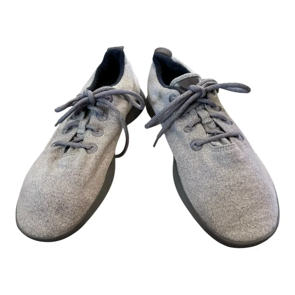 Allbirds Men's Wool Runner Grey Lace-up Sneakers 12